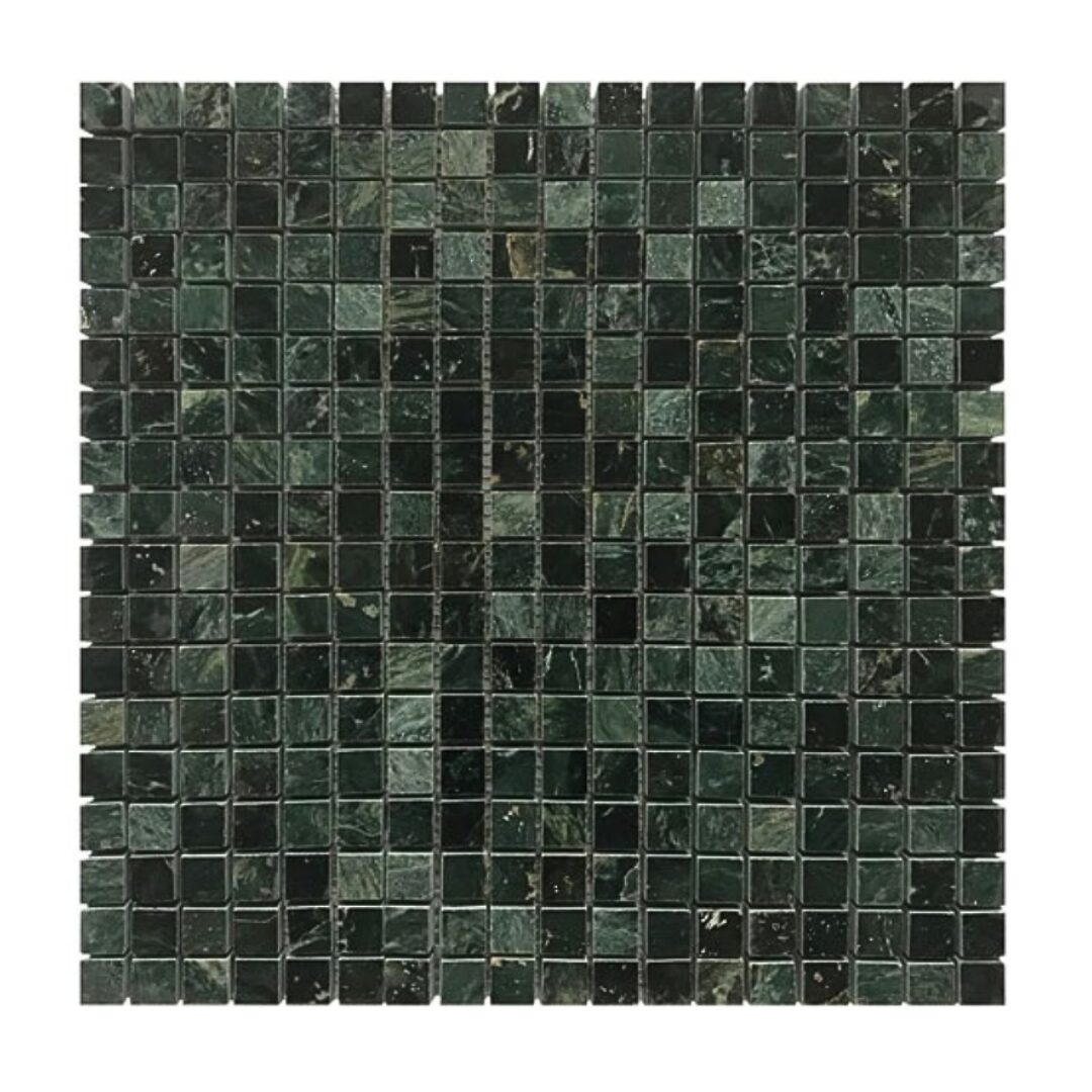Verde Green | Marble - 5/8x5/8 in. Straight Joint Mosaic