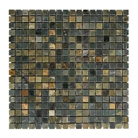 Green Fantasia & Green Royal | Marble - 5/8x5/8 in. Straight Joint Mosaic | Polished