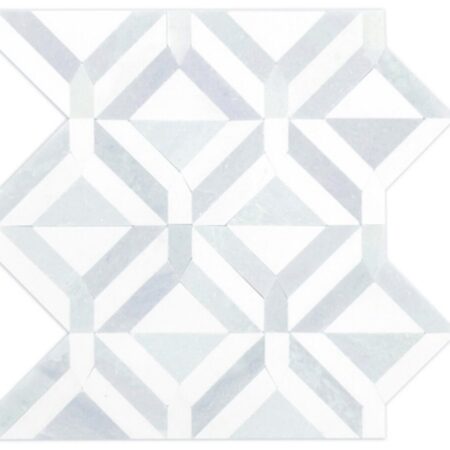 Blue Bliss | Marble - Chaplin 2 Blue Bliss & White Thassos | Honed