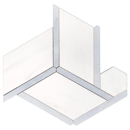 Blue Bliss | Lexington Mosaic w/ Blue Bliss & White Elegant Select | Honed