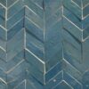 Zellige Oasis - Sea | Terra Cotta - 1x4 in. Chevron Mosaic