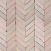 Zellige Oasis - Seashell | Terra Cotta - 1x4 in. Chevron Mosaic Tile