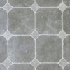 St. Bleu Loire Bar | Limestone – 16x16 in. Octagon & 4x4 in. Cabochon Dot