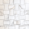 Grandview - Astor Gold | Marble - Basketweave Mosaic w/ Whitby Dot | Honed