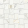 Grandview - Astor Gold | Marble - Basketweave Mosaic w/ Whitby Dot | Honed