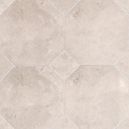 Abbey | Dalle – Creme Octagon with Cream Cabochon | Antique