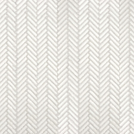 Shoal - Bistro | Glass Tile - Zipper Mosaic | Snow