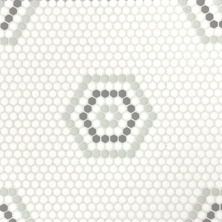 Shoal - Hopscotch | Glass Tile - Vintage Snow, Pebble & Foam Mosaic