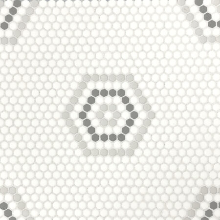 Shoal - Hopscotch | Glass Tile - Vintage Snow, Fog, & Pebble Mosaic