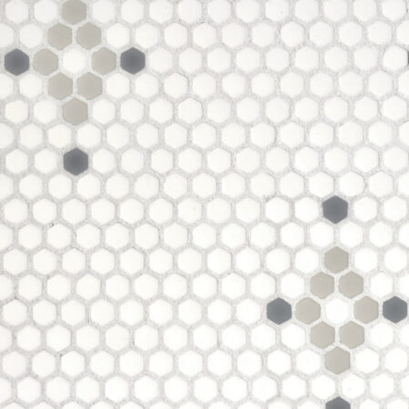 Shoal - Bistro | Glass Tile - Lumiere Mosaic | Snow, Cashmere & Pebble