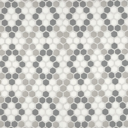 Shoal - Bistro | Glass Tile - Marcel Mosaic | Snow, Cashmere & Pebble